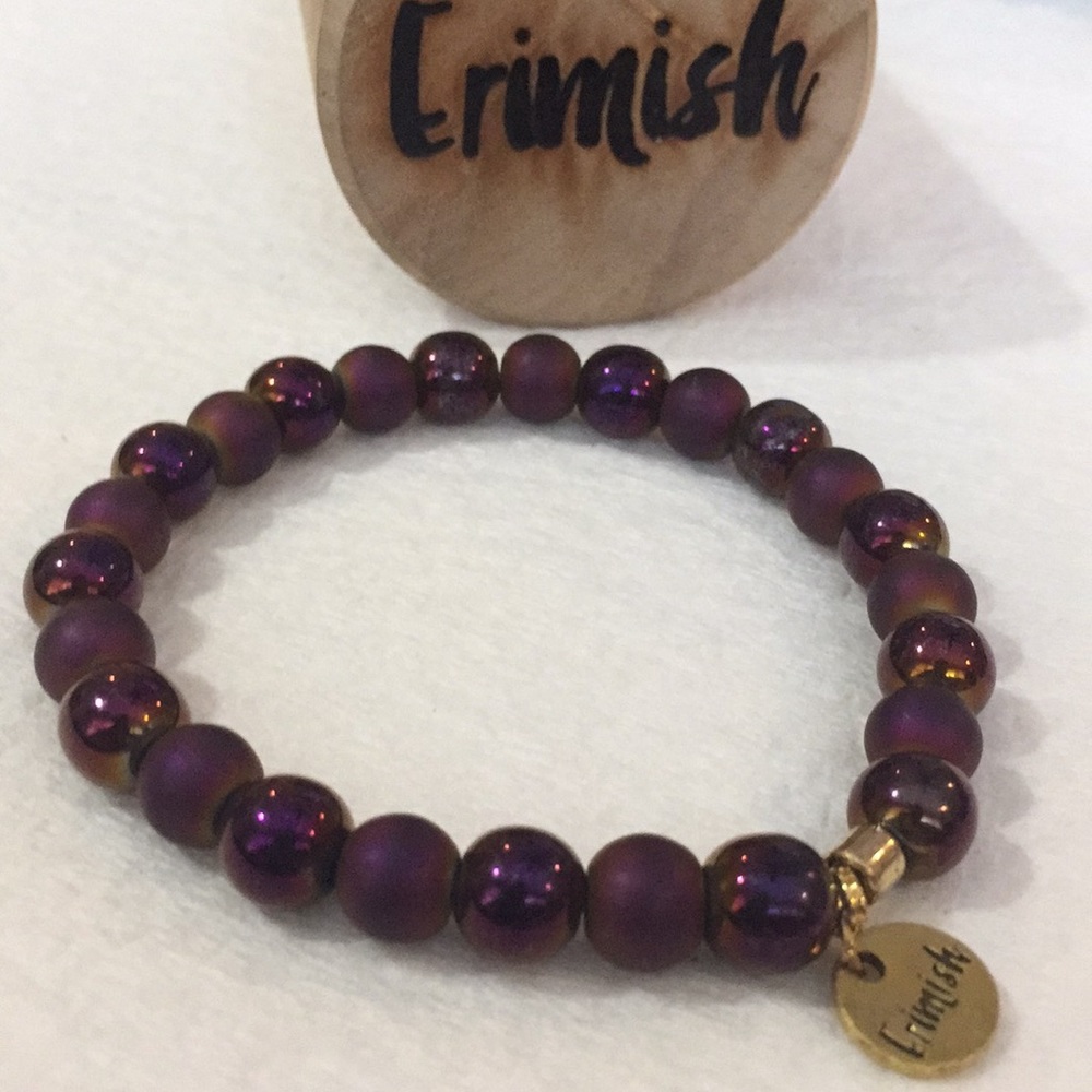 Erimish purple stretch bracelet NEW fall color